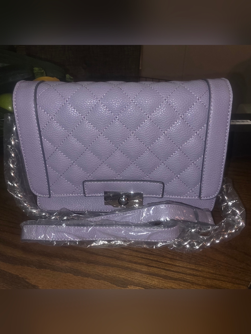 JustFab Quilted Light Purple Crossbody Bag Nwt